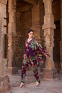 Purple Printed Tunic Set