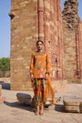 Orange Printed Tunic Set