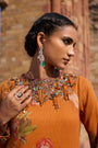 Orange Printed Tunic Set