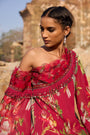 Fuchsia Printed One Shoulder Tunic Set
