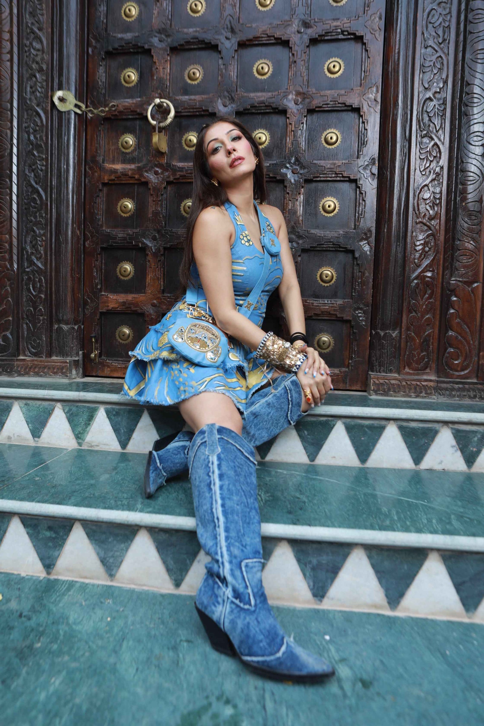 Hand Painted Short Dress