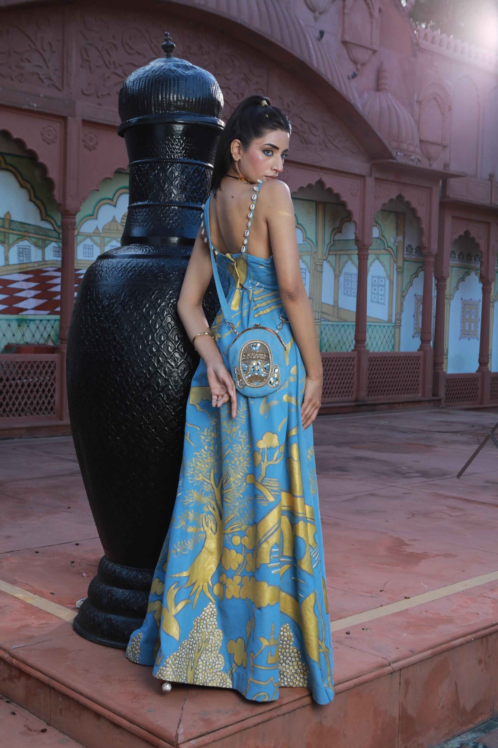 Hand Painted Long Dress