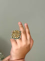Zahra Square Kundan Statement Ring