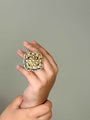 Zahra Square Kundan Statement Ring