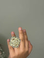 Zahra Square Kundan Statement Ring