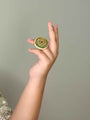 Green Kundan Chakra Ring