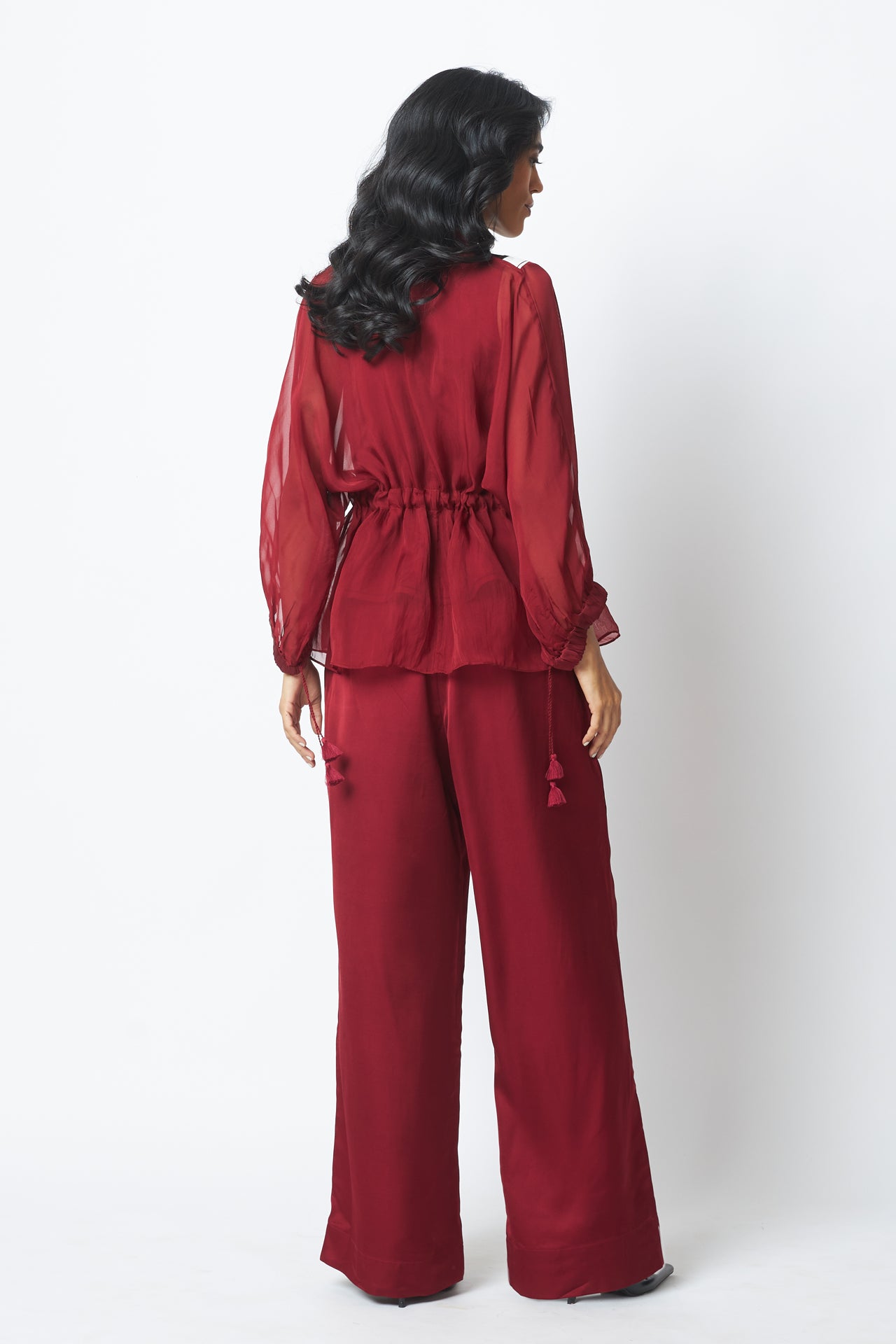 Carla - Sheer Tie-up Jacket & Pants