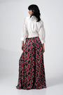 Filipina - Shirt With Gathered Belt And Divided Skirt