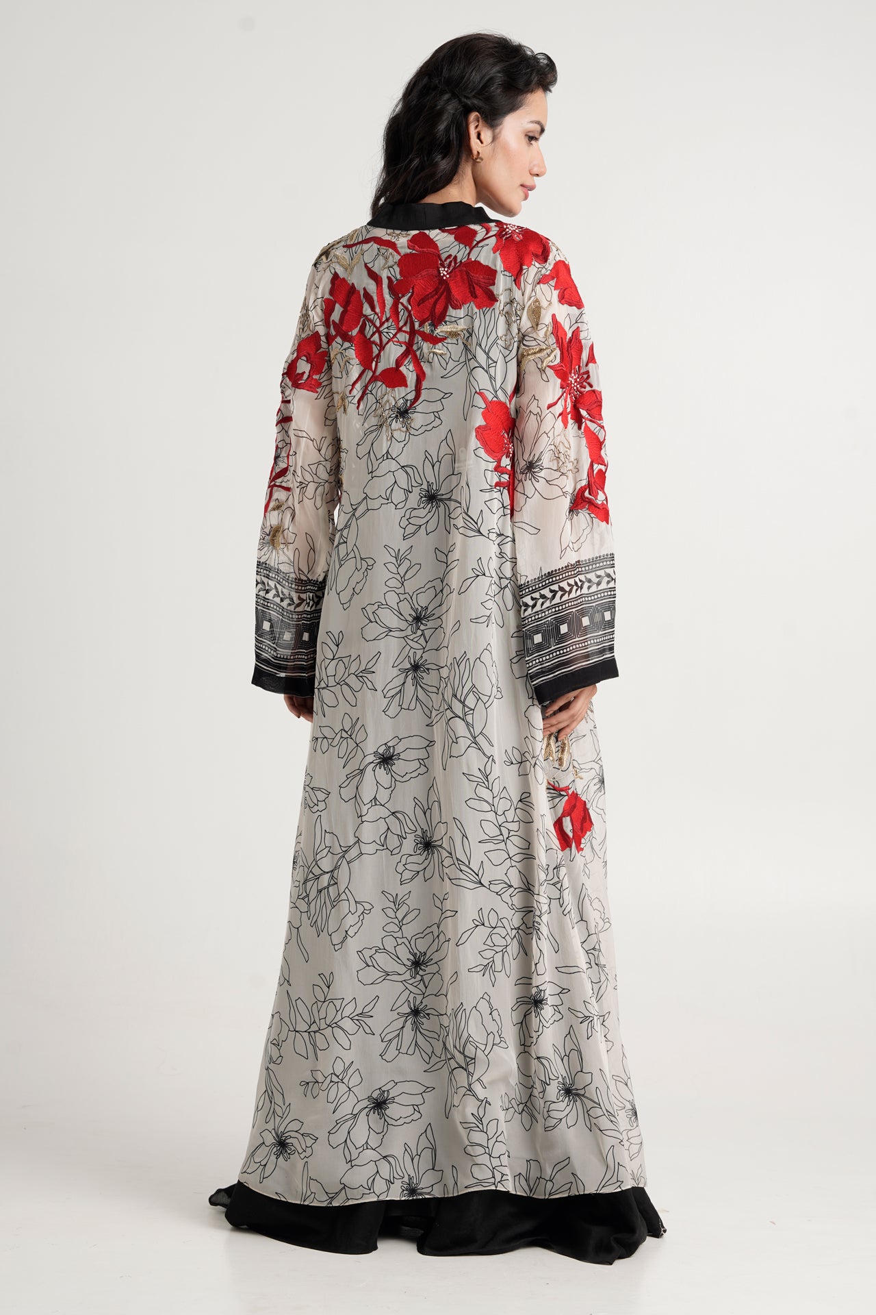 Embroidered Overlay Jacket Set of 3