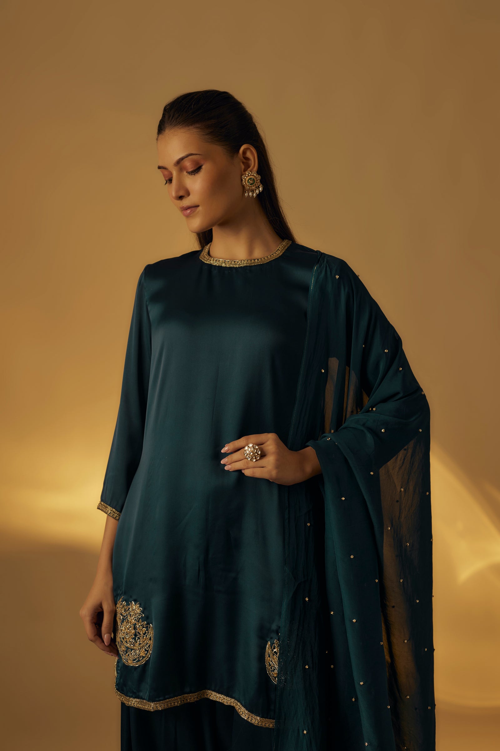 Midnight Blue Farshi Salwar Set