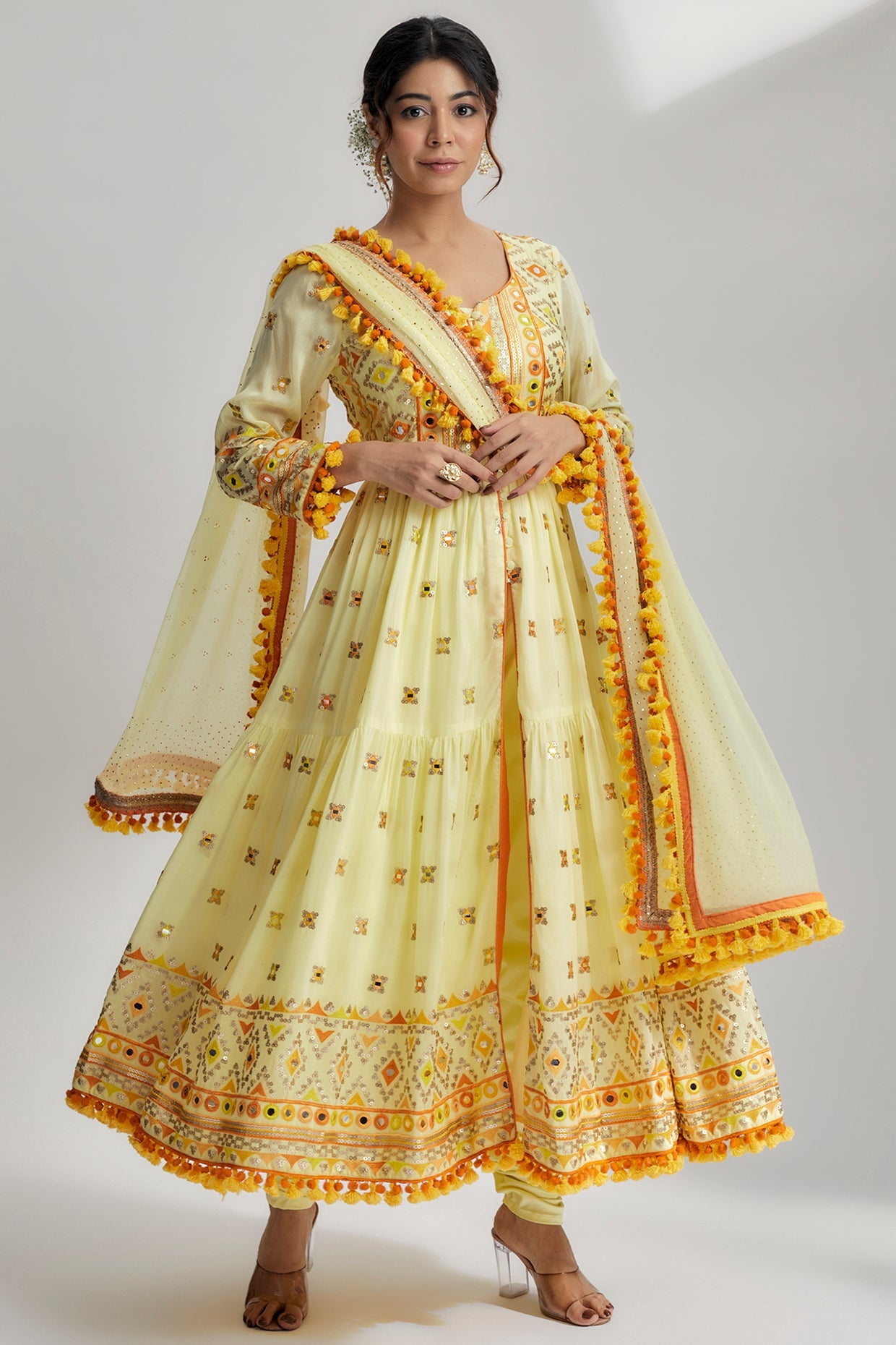 Riana Tiered AG with Churidar