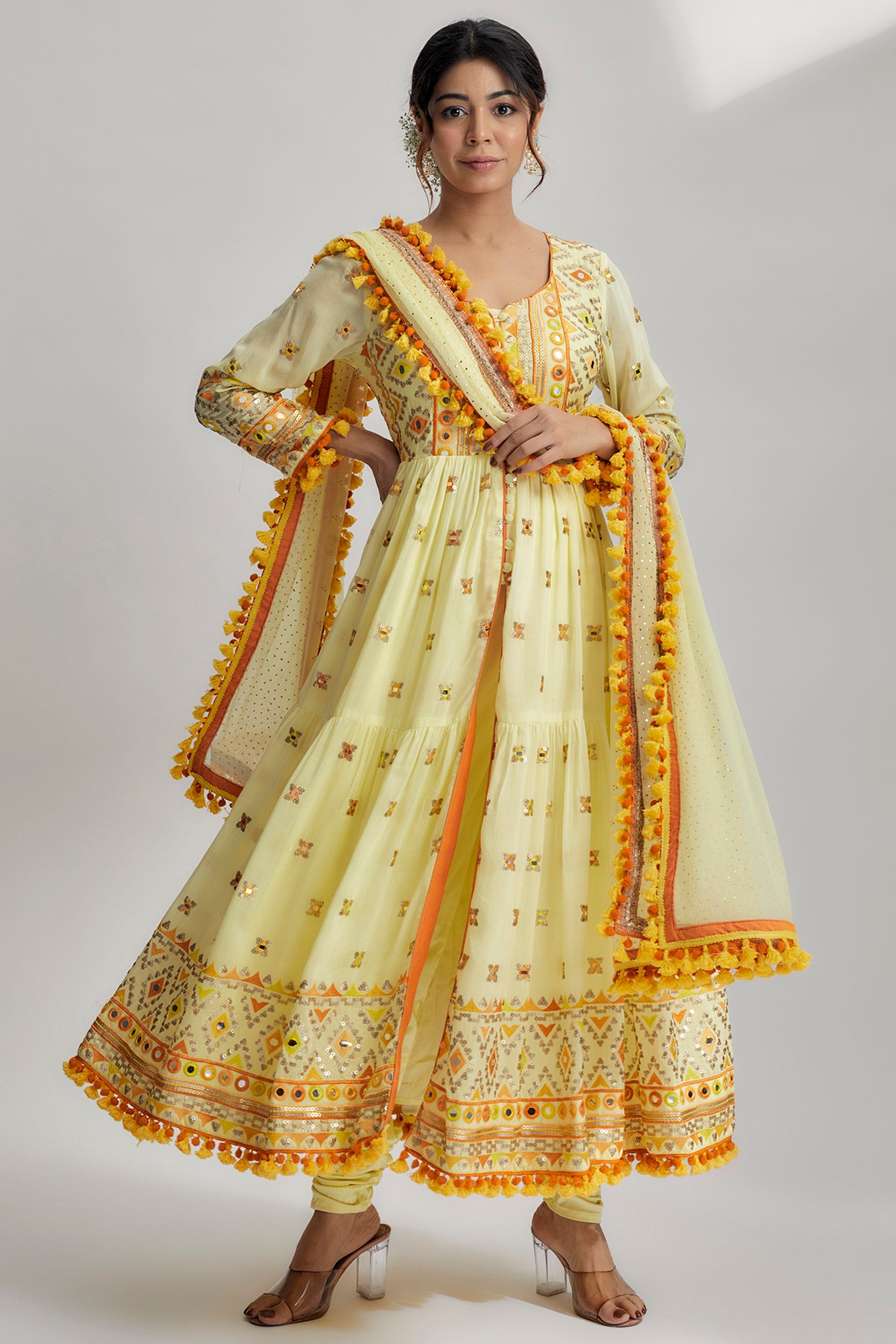 Riana Tiered AG with Churidar