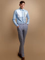 Embellished Spread Collar Cotton Semi-Formal Shirt