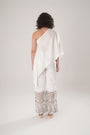 White Asymmetric Off-Shoulder Top