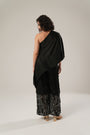 Black Asymmetric Off-Shoulder Top