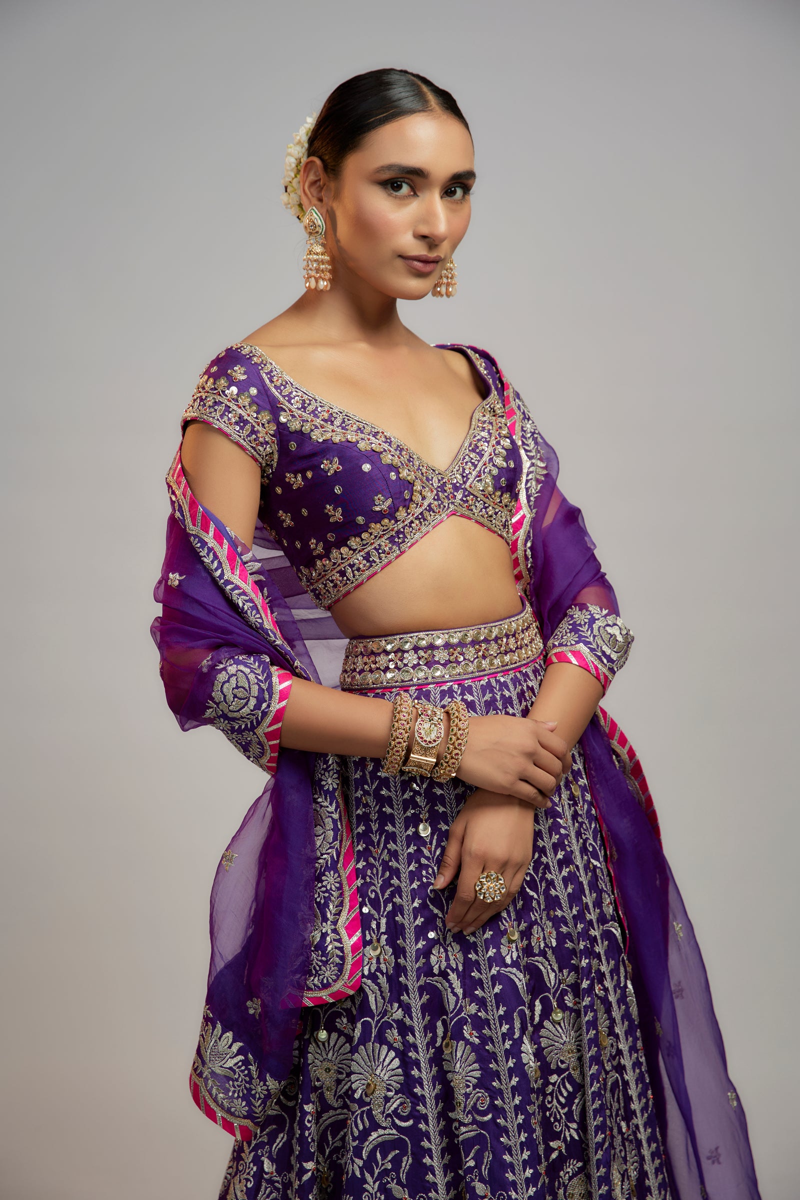 Tamanha  Bhatia in Golconda Sacchi lehenga set