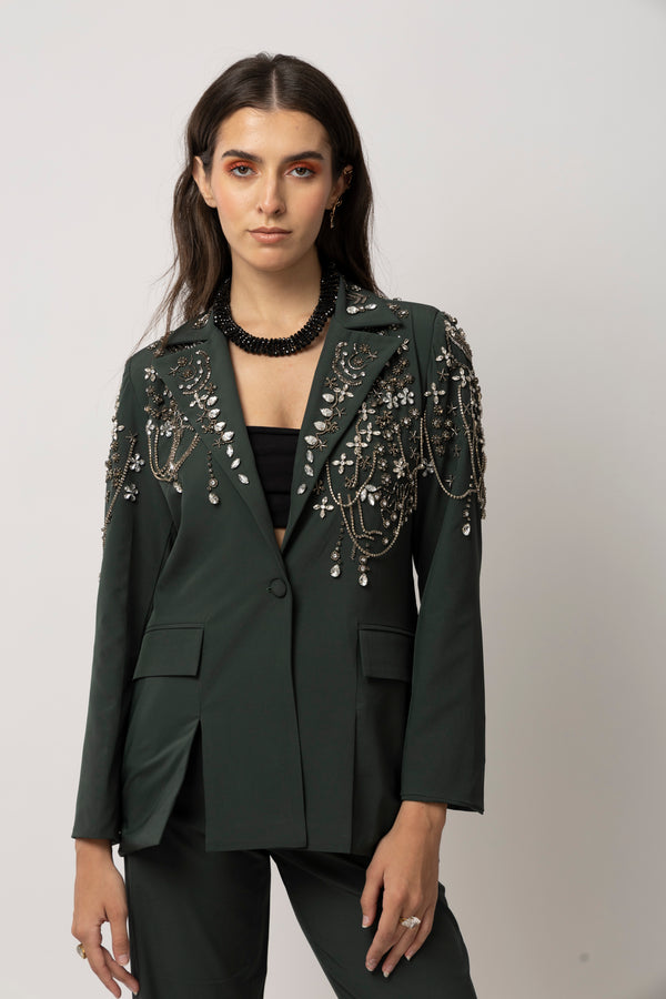 Vogue Verve Dark Green Blazer