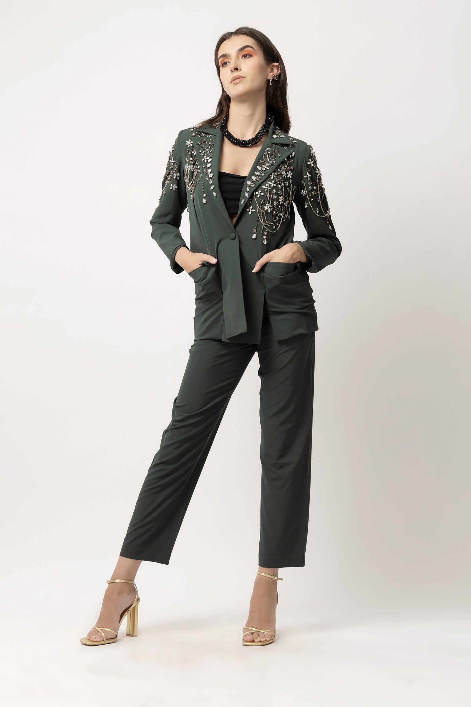 Vogue Verve Dark Green Co-ords