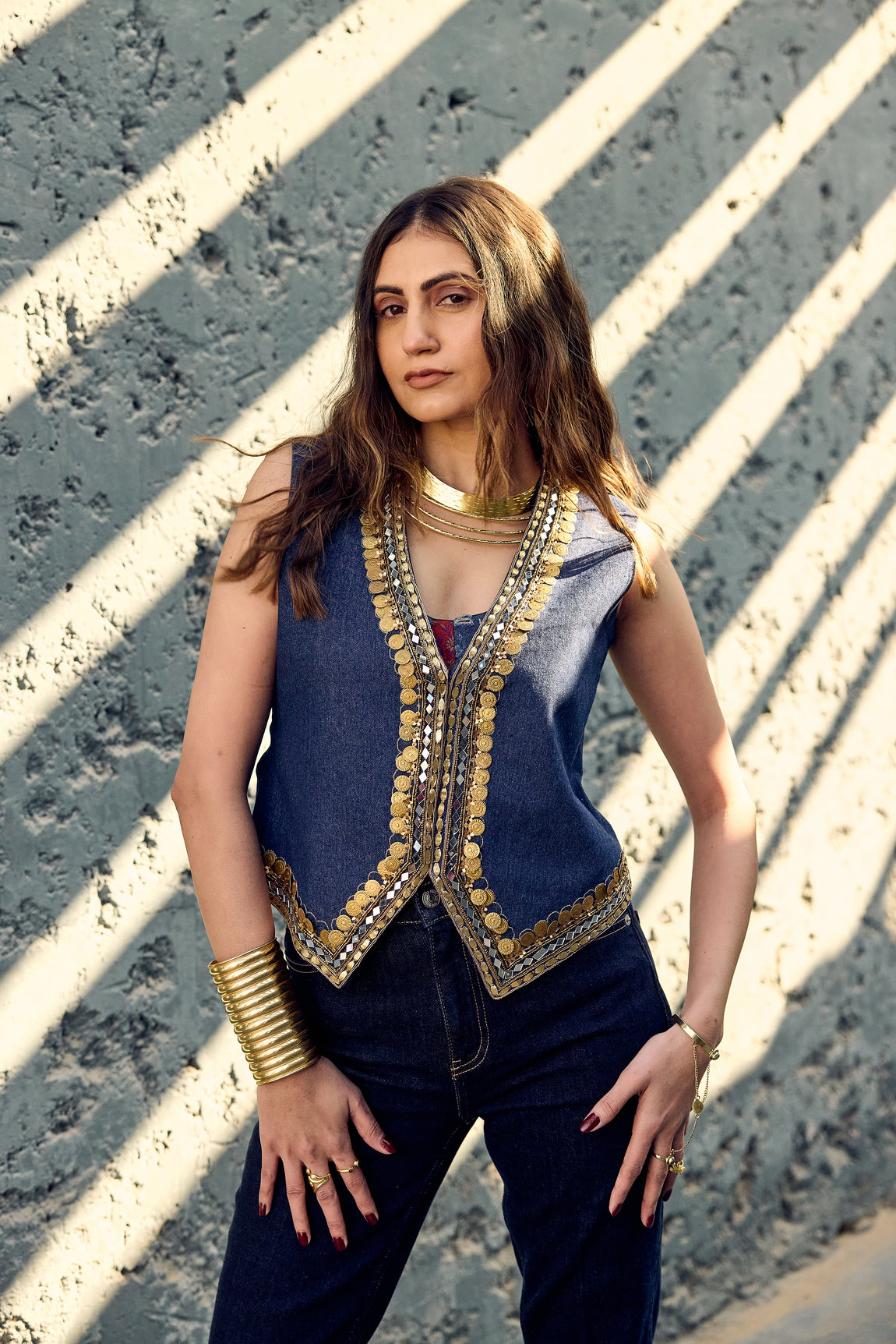 Dark Denim Waist Coat