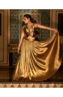 Gold Waist Coat And Gold Lehanga