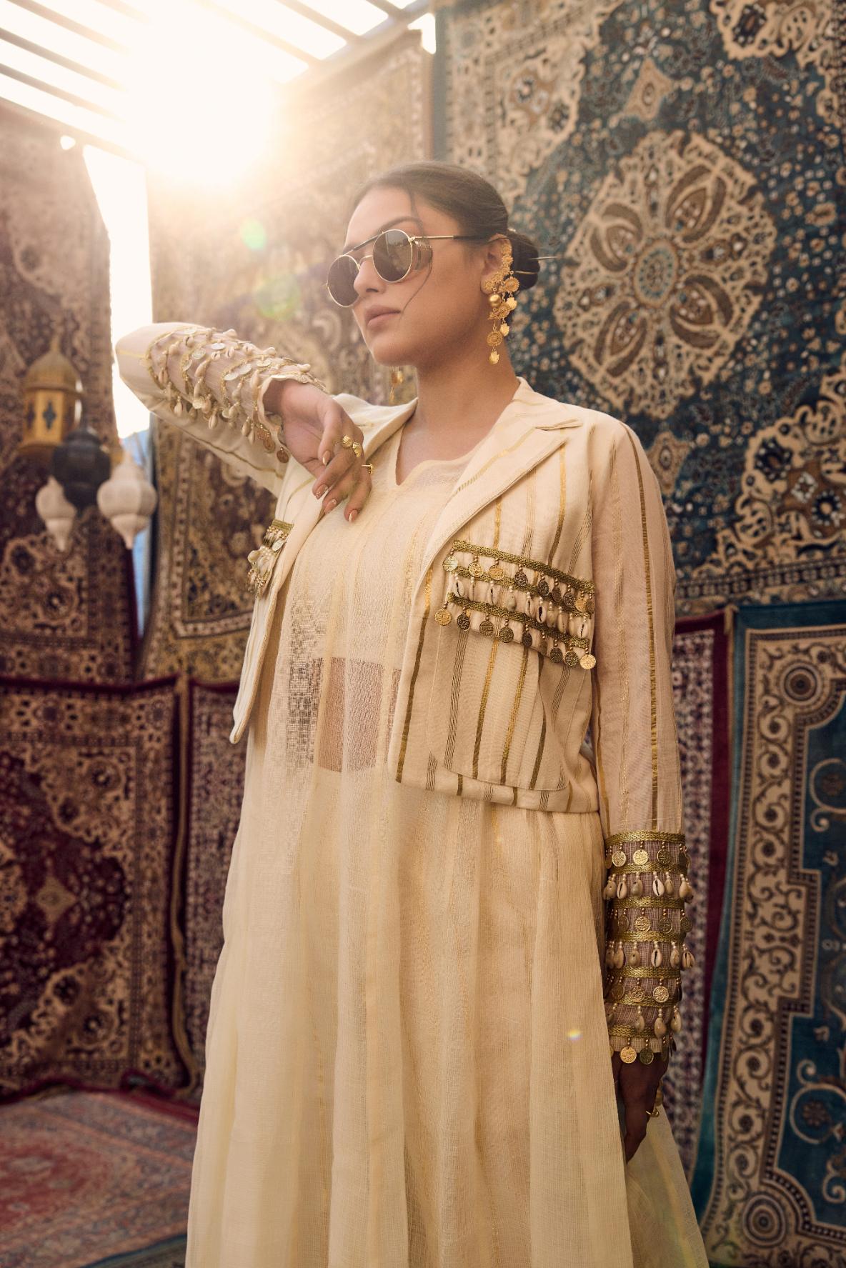 Devi Drape Ivory 4 Piece Set