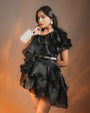 Zuri Organza Dress With Rhinestone Belt