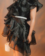 Zuri Organza Dress With Rhinestone Belt