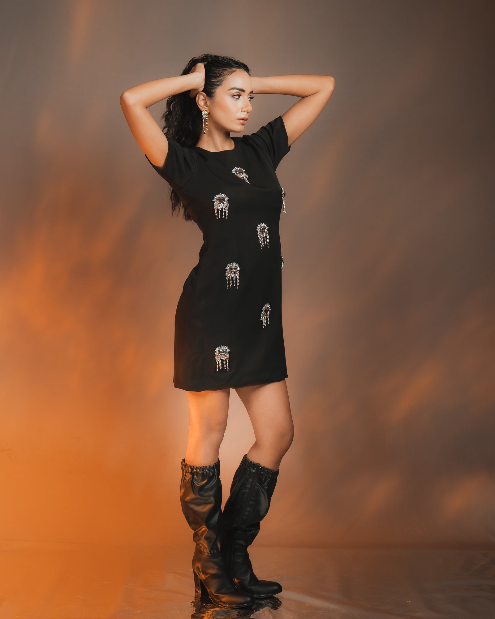 Star Light Fur Dress