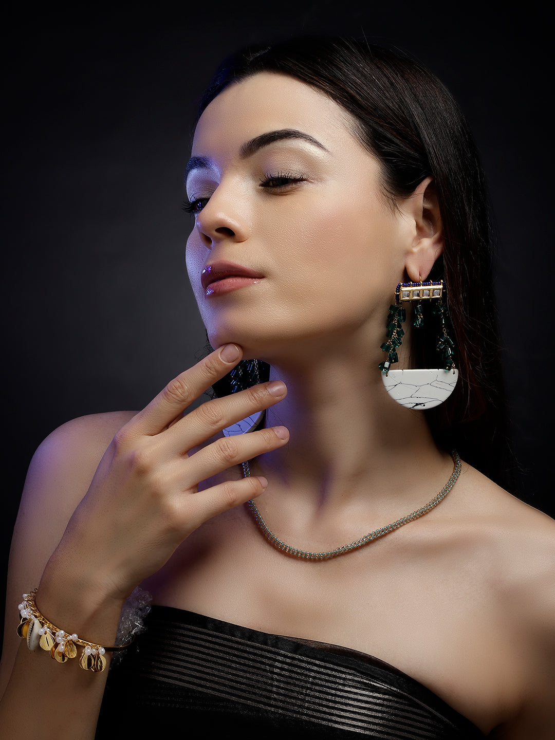 Sabz-e-Bahaar Drop Earring