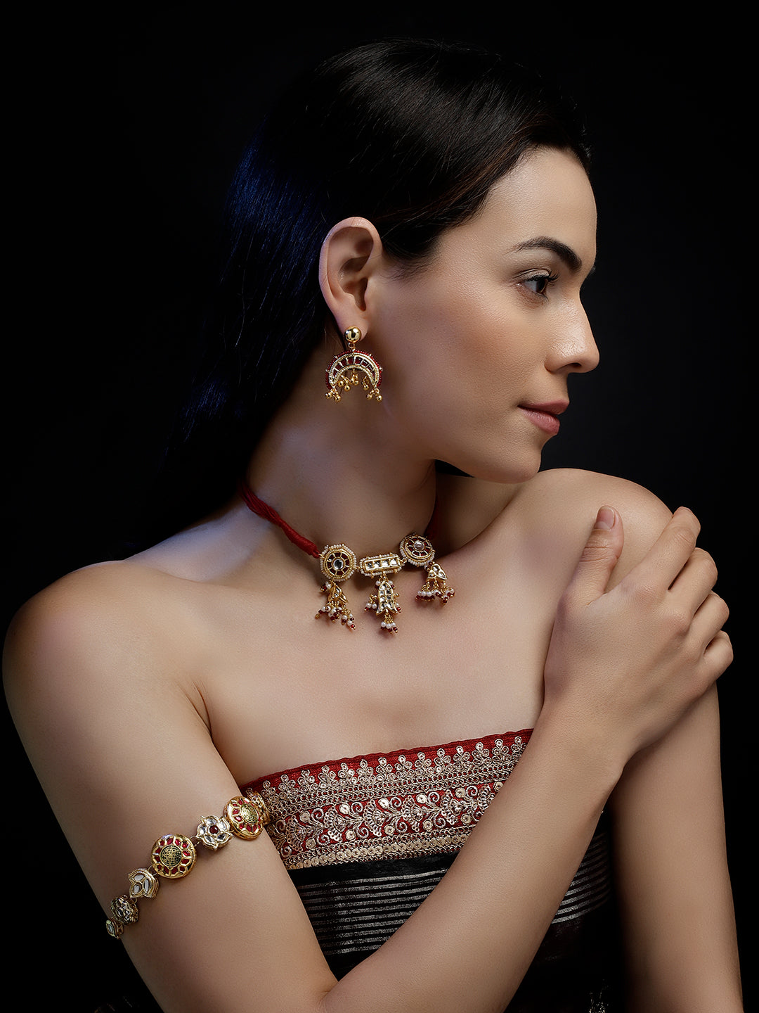 Surkh Sitara Drop Earring