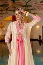 Beige Malai Chanderi  Kurta Set