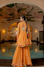 Orange Organza Sharara Set