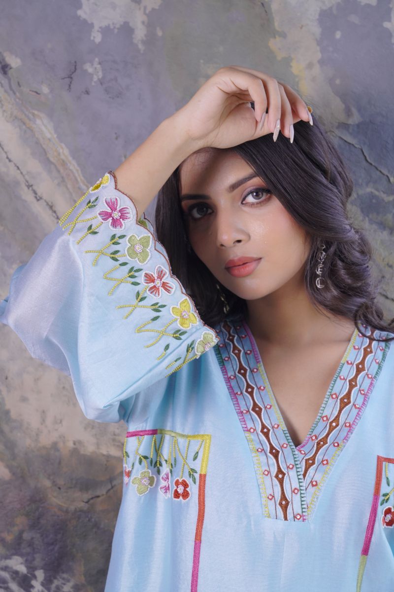 Dress Crafted From Chanderi Fabric