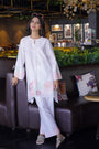White Kurta Chadneri Set With Embroidered