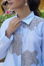 Chanderi Fabric With Sequence Work Assymetric