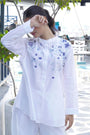 White Chanderi Top And Statement