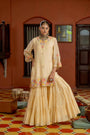 Beige Malai Chanderi Sharara Set