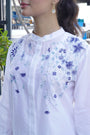 White Chanderi Top And Statement