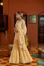 Beige Malai Chanderi Sharara Set