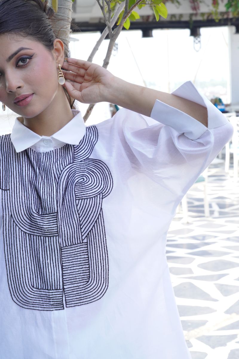 Chanderi Smocked Top