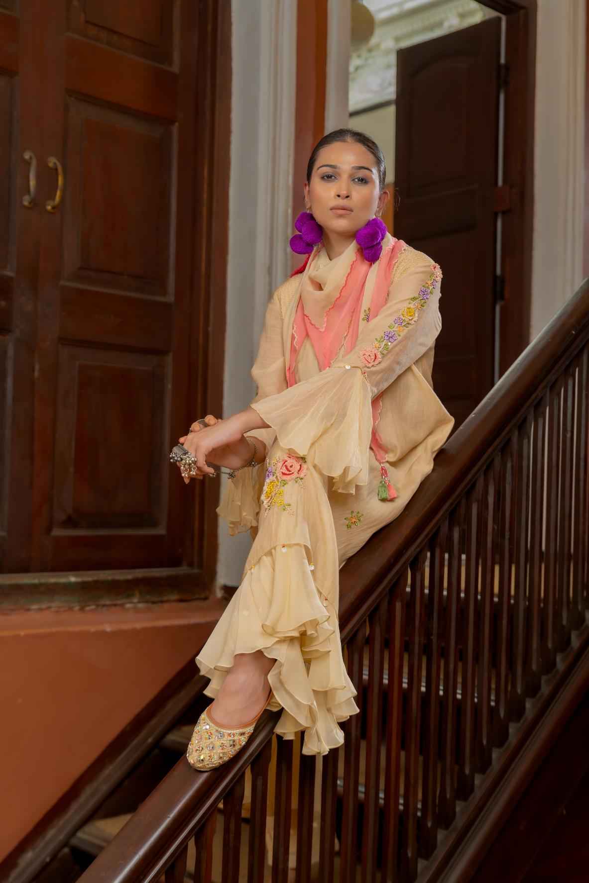 Layered Hem Kurta Set