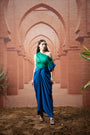 Blue dhoti skirt