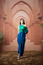 Blue dhoti skirt