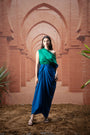 Blue dhoti skirt