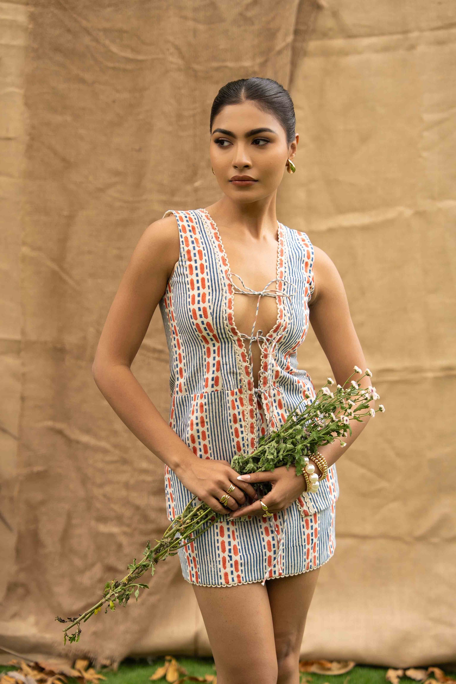 A Geometrical Printed Coord Set