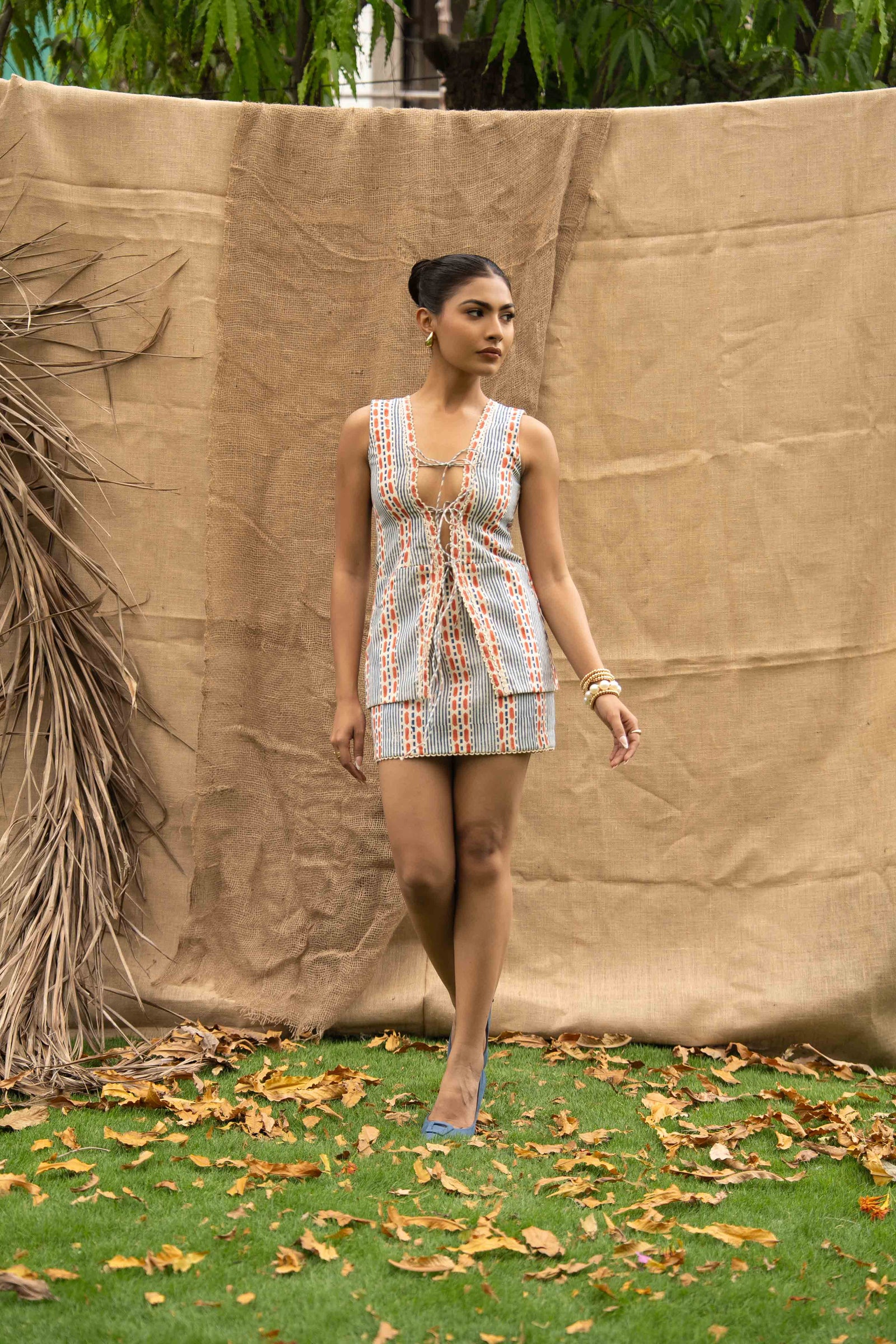 A Geometrical Printed Coord Set