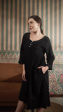 Pure Linen Solid Dresses