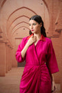 Fuscia wrap dress