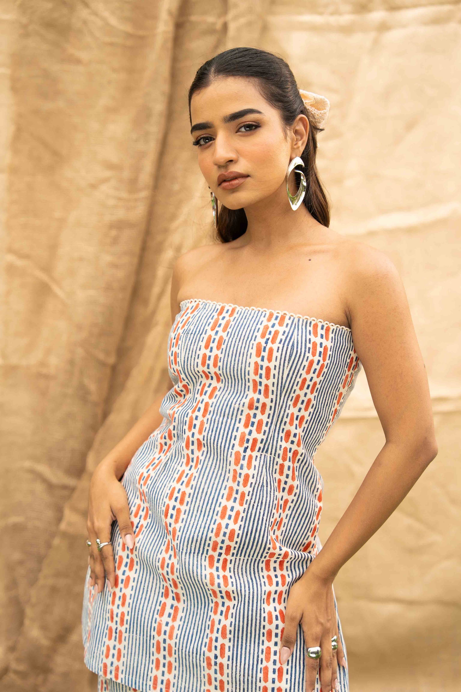 Geometric Printed Tube Top