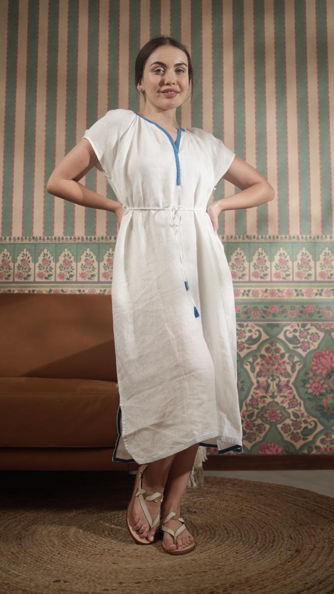 Pure Linen Solid Dresses